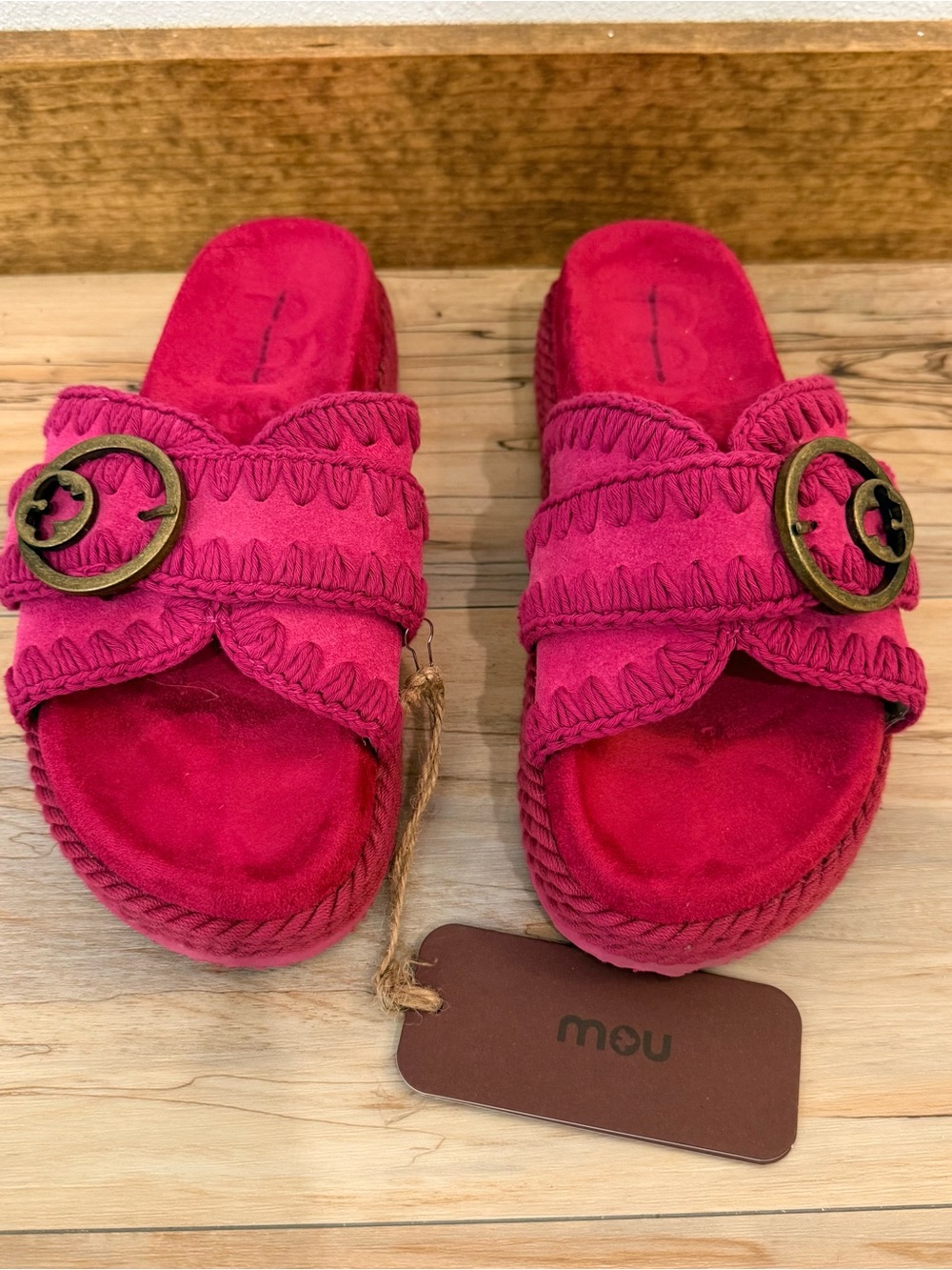 MOU Sandals Size 37 Fuschia Color